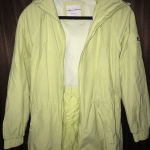 creme green jacket